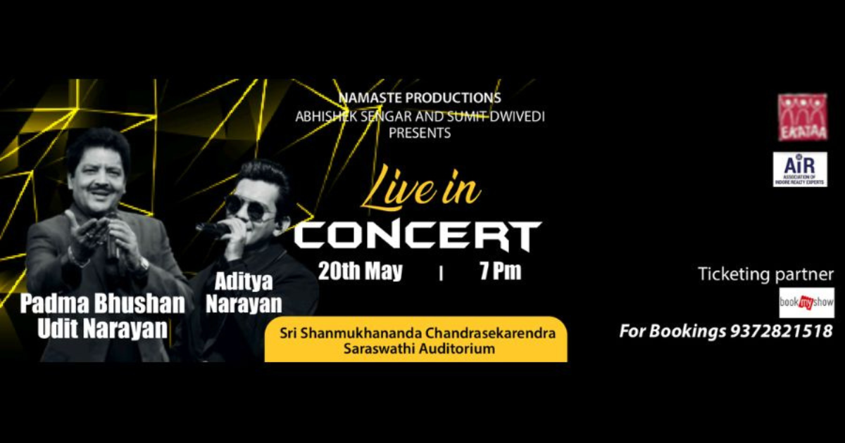 Namaste Production Presents Udit Narayan and Aditya Narayan Live in Concert, Organized by Ekataa Theater and Hosted at Sri Shanmukhananda Chandrasekarendra Saraswathi Auditorium